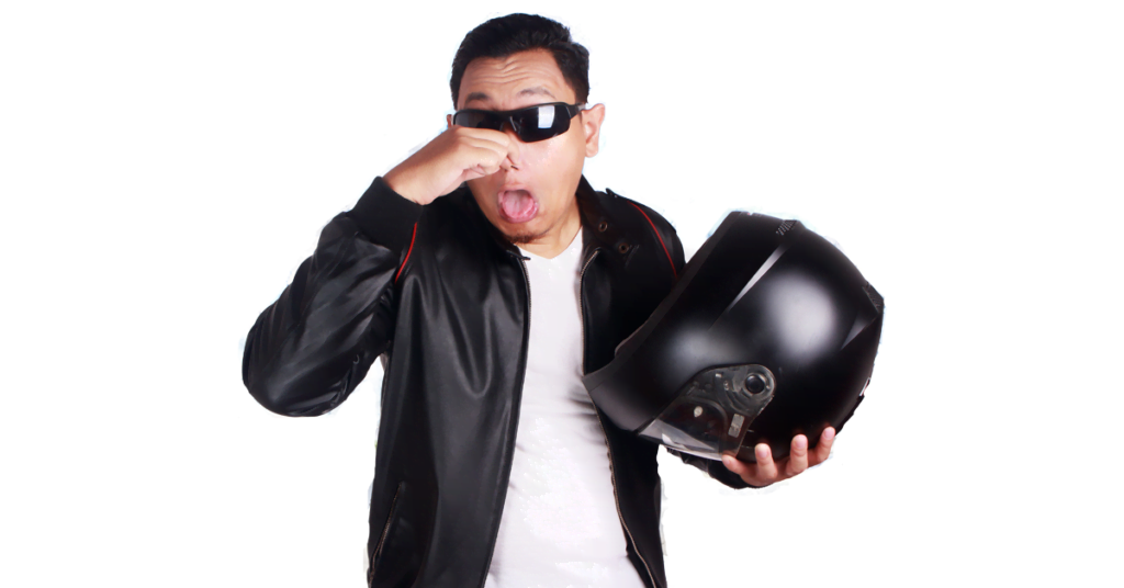 stinkande motorstövlar