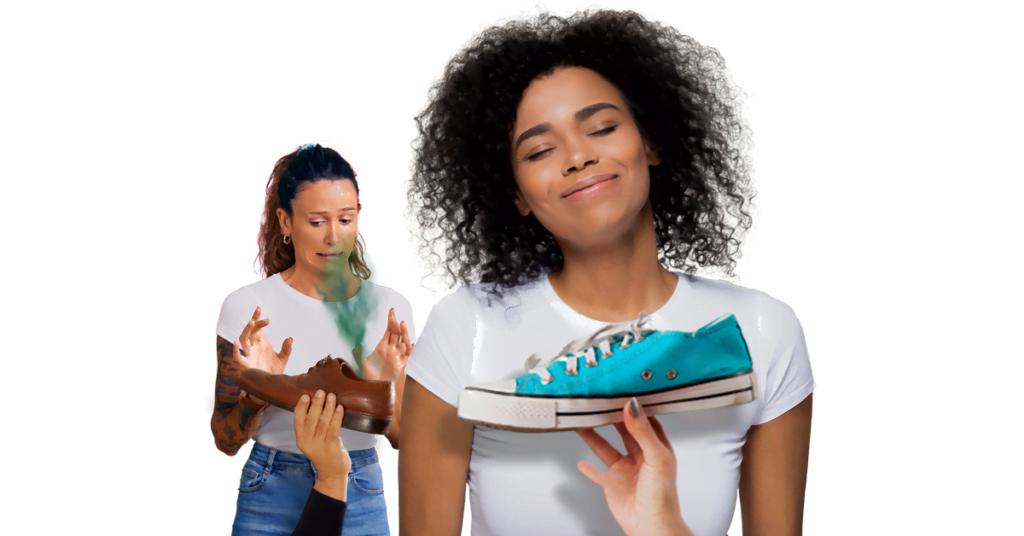 rengöra illaluktande skor