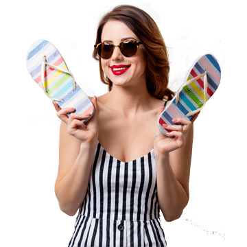 svettiga f&ouml;tter i flip-flops